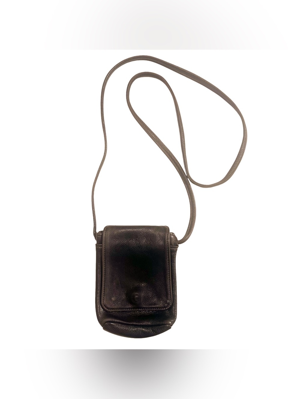 Grace Leathers Made in USA Brown Leather Adjustable Strap Crossbody Bag